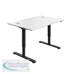 Serrion Single Motor Sit/Stand Desk 1200x800x730-1220mm White/Black KF800319