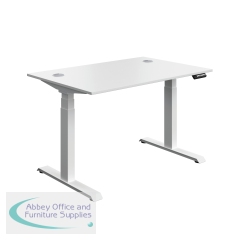 Serrion Dual Motor Sit/Stand Desk 1200x800x630-1290mm White/White KF800336
