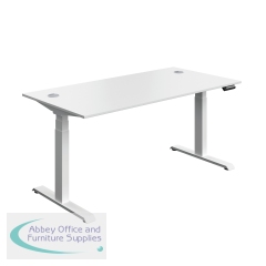Serrion Dual Motor Sit/Stand Desk 1600x800x630-1290mm White/White KF800346