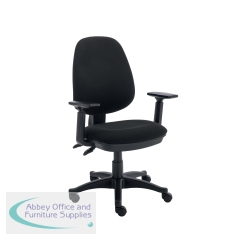 Two Lever Sheaf Operator Chair Black with Adjustable Arms KF800372