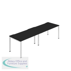 Jemini Two Person Bench Desk 1200x800mm Black/White (Set of 2) KF800438