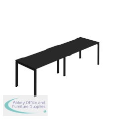 Jemini Two Person Bench Desk 1600x800mm Black (Set of 2) KF800468