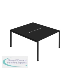 Jemini Two Person Back-to-Back Bench Desk 1200x800mm Black KF800585