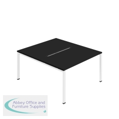 Jemini Two Person Back-to-Back Bench Desk 1600x800mm Black/White KF800622