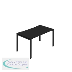 Jemini One Person Bench Desk 1200x800mm Black KF800635
