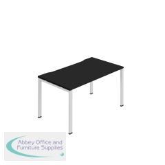 Jemini One Person Bench Desk 1400x800mm Black/White KF800653