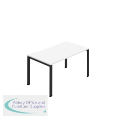 Jemini One Person Bench Desk 1600x800mm White/Black KF800678