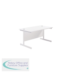 Jemini Single Rectangular Desk 1400x800x730mm White/White KF801216