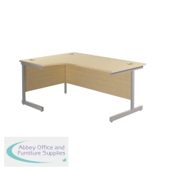 Jemini Radial Left Hand Cantilever Desk 1800x1200x730mm Maple/Silver KF802004