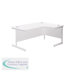 Jemini Radial Right Hand Cantilever Desk 1800x1200x730mm White/White KF802179