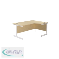 Jemini Radial Right Hand Cantilever Desk 1800x1200x730mm Maple/White KF802185