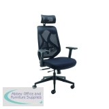 KF80304 - Arista Stealth High Back Chair with Headrest Black KF80304