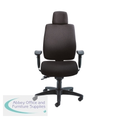 Avior Elbrus High Back Operator Chair 650x678x678mm Black KF80333