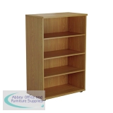 First 3 Shelf Wooden Bookcase 800x450x1200mm Nova Oak KF803669