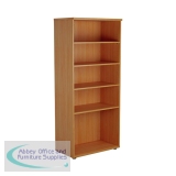 First 4 Shelf Wooden Bookcase 800x450x1800mm Beech KF803713