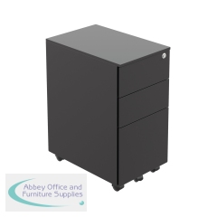 Jemini Slimline Pedestal Steel Black KF80388