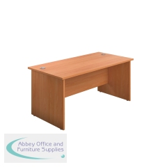 Jemini Rectangular Panel End Desk 1200x800x730mm Beech KF804345