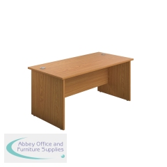 Jemini Rectangular Panel End Desk 1200x800x730mm Nova Oak KF804369
