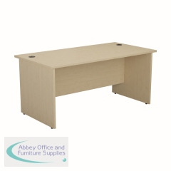 Jemini Rectangular Panel End Desk 1600x800x730mm Maple KF804505