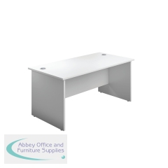 Jemini Rectangular Panel End Desk 1800x800x730mm White KF804550