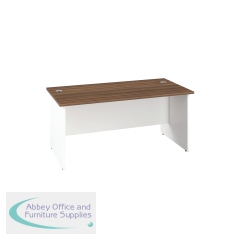 Jemini Rectangular Panel End Desk 1400x800x730mm Dark Walnut KF804758