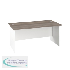 Jemini Rectangular Panel End Desk 1800x800x730mm Grey Oak KF804833