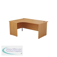 Jemini Radial Left Hand Panel End Desk 1600x1200x730mm Beech KF805007
