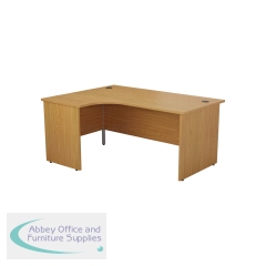 Jemini Radial Left Hand Panel End Desk 1600x1200x730mm Nova Oak KF805021