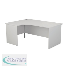 Jemini Radial Left Hand Panel End Desk 1600x1200x730mm White KF805038