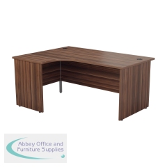 Jemini Radial Left Hand Panel End Desk 1600x1200x730mm Dark Walnut KF805052
