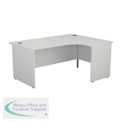 Jemini Radial Right Hand Panel End Desk 1600x1200x730mm White KF805090