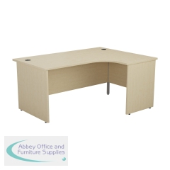 Jemini Radial Right Hand Panel End Desk 1600x1200x730mm Maple KF805106