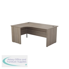 Jemini Radial Left Hand Panel End Desk 1800x1200x730mm Grey Oak KF805137