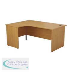 Jemini Radial Left Hand Panel End Desk 1800x1200x730mm Nova Oak KF805144