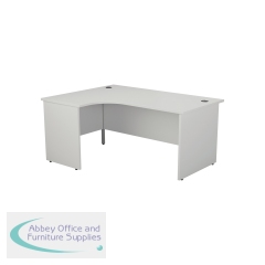 Jemini Radial Left Hand Panel End Desk 1800x1200x730mm White KF805151