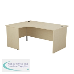 Jemini Radial Left Hand Panel End Desk 1800x1200x730mm Maple KF805168