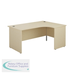 Jemini Radial Right Hand Panel End Desk 1800x1200x730mm Maple KF805229