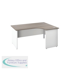 Jemini Switch Radial Right Hand 1600x1200x730mm Grey Oak KF805434