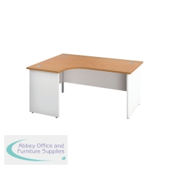 Jemini Switch Radial Left Hand Desk 1800x1200x730mm Nova Oak KF805502