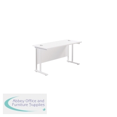 Jemini Rectangular Cantilever Desk 1400x600x730mm White/White KF806417