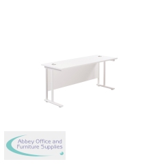 Jemini Rectangular Cantilever Desk 1600x600x730mm White/White KF806530