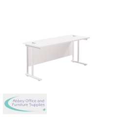 Jemini Rectangular Cantilever Desk 1800x600x730mm White/White KF806653