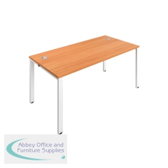 Jemini 1 Person Bench Desk 1200x800x730mm Beech/White KF808480