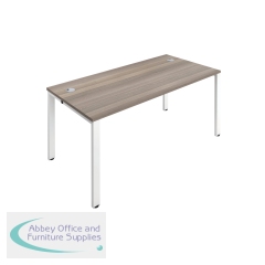 Jemini 1 Person Bench Desk 1200x800x730mm Grey Oak/White KF808497