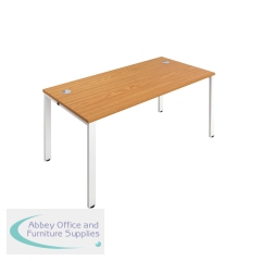 Jemini 1 Person Bench Desk 1200x800x730mm Nova Oak/White KF808503