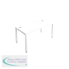 Jemini 1 Person Bench Desk 1200x800x730mm White/White KF808510