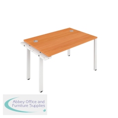 Jemini 1 Person Extension Bench Desk 1200x800x730mm Beech/White KF808541