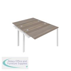 Jemini 2 Person Extension Bench Desk 1200x1600x730mm Grey Oak KF808619