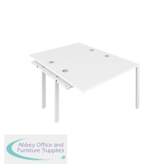 Jemini 2 Person Extension Bench Desk 1200x1600x730mm White/White KF808633