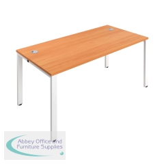 Jemini 1 Person Bench Desk 1400x800x730mm Beech/White KF808848